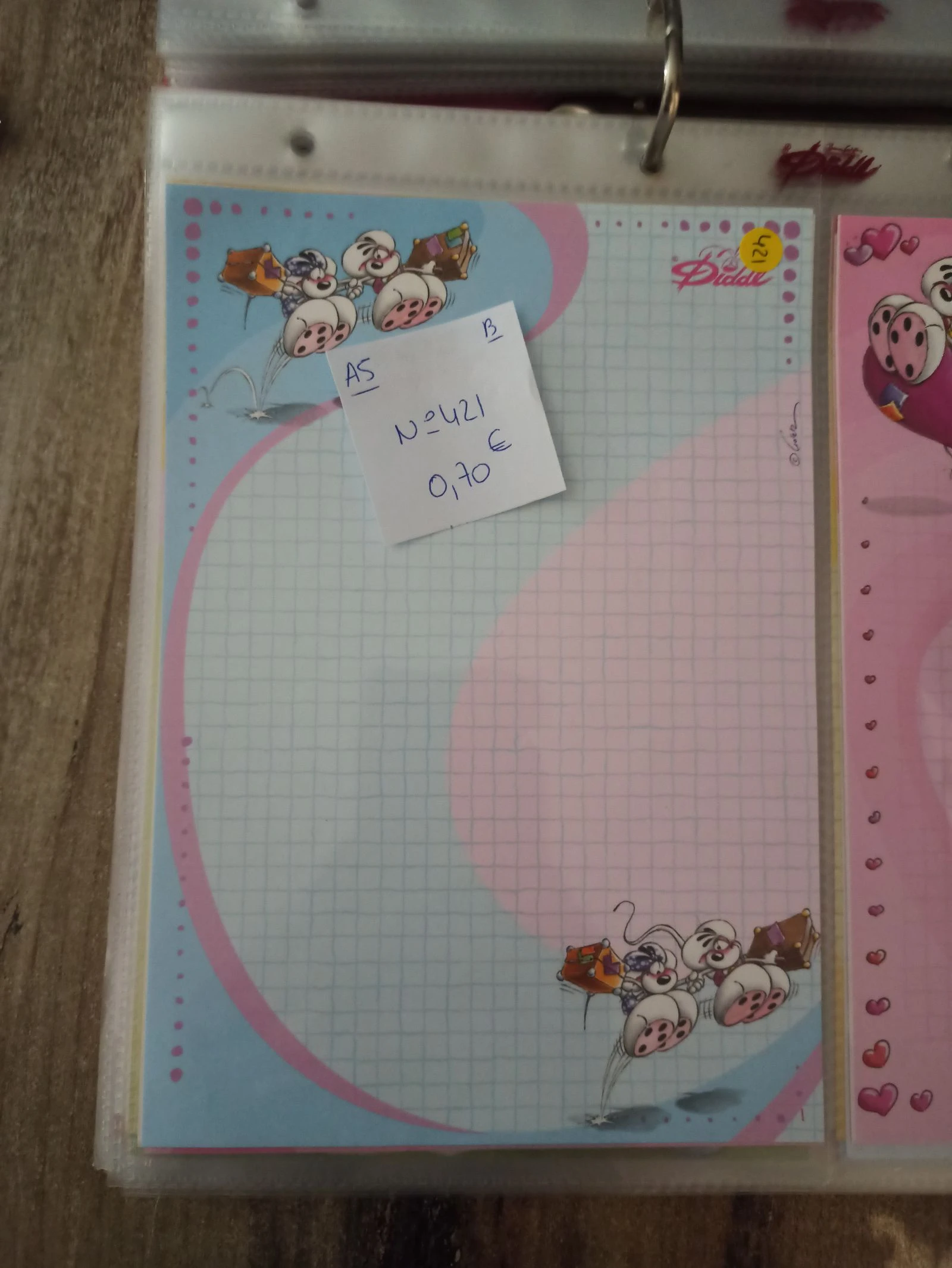 Feuille Diddl A5 421 0,70e 